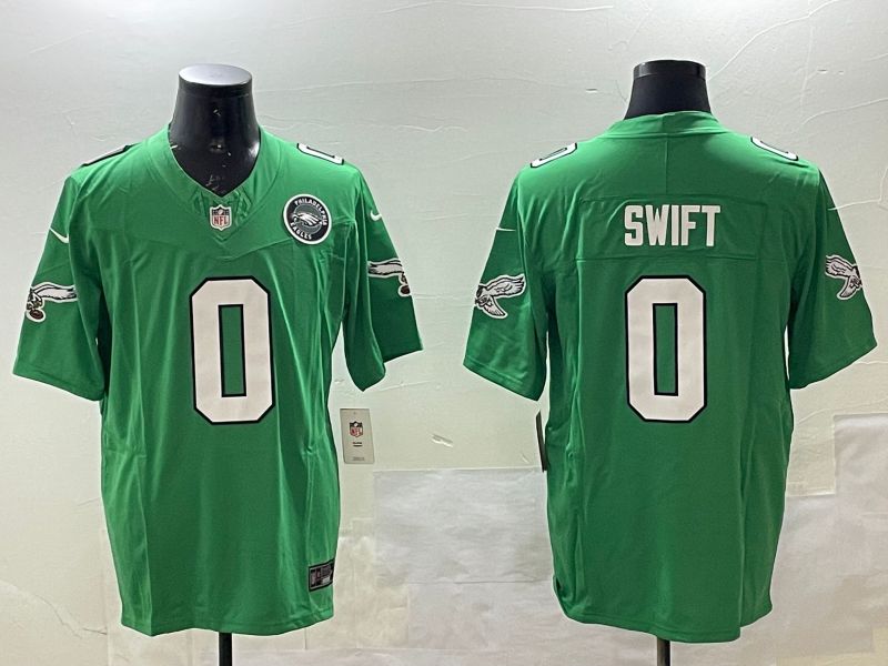 Men Philadelphia Eagles #0 Swift Green three generations 2025 Nike Vapor Limited NFL Jersey style 3->philadelphia eagles->NFL Jersey